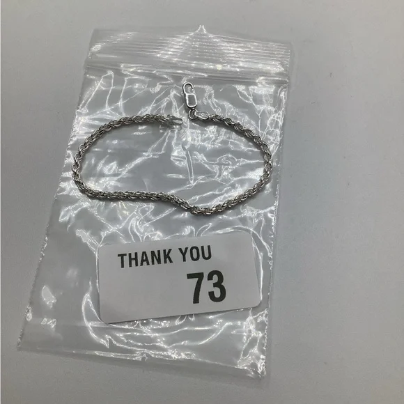 925 Italy 6.75 Inch Rope Bracelet New Without Tag - Picture 9 of 9